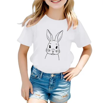 Veľkonočné Tričko Batoľa Chlapci Dievčatá Veselú Veľkú Noc T Shirt Deti Cute Bunny Králik Grafické Tees Topy