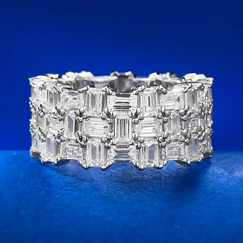 Veľkoobchod Kapela Promise Ring 925 Sterling Silver Diamond Cz Zapojenie Snubné Prstene Pre Ženy, Mužov Prst Strany Šperky