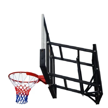 Vnútorný prenosný basketbal bránka stáť jar rim tvrdeného skla na stenu basketbal operadlo