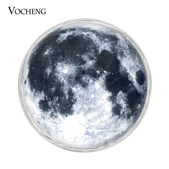 Vocheng Zázvor Snap Charms Fluorescencie Moon18mm Zameniteľné Sklenené Svietiace Tlačidlo Šperky Vn-1844