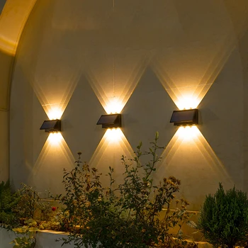 Vonkajšie Slnečné Svetlo LED Hore a Dole Osvetlenie IP65 Vodeodolný Stenu Umývanie Lampa pre Plot Chodby, Záhradné Dekorácie