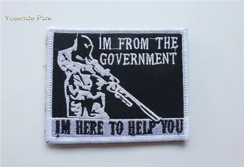 vyšívané I' m tu, aby vám pomohol Vojenský škvrny háčik zábavné taktické patch molle odznaky usa armády Na Bundy klobúk