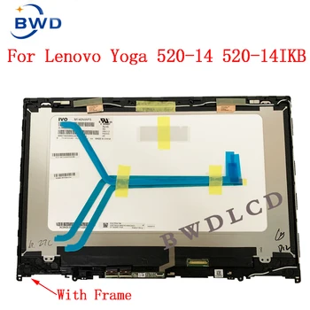 zbrusu nový 14,0 Pre Lenovo Yoga 520 14 80X8 80ym 520-14IKB LCD Displej Dotykový Digitalizátorom. Montáž PN ST50Q37994 5D10N45602
