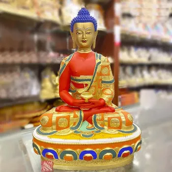 Ázia vysoký stupeň farebné čerpať Dobré sochu Budhu žehnaj Bezpečnosť rodiny Zdravé šťastie Maľované Amitabha, Buddha Šakjamúni Boh